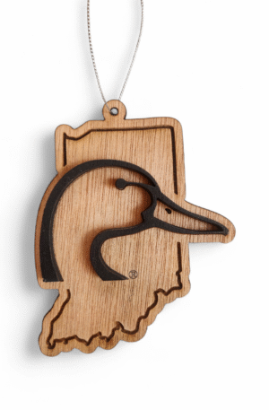 Ducks Unlimited Indiana Ornament on white background