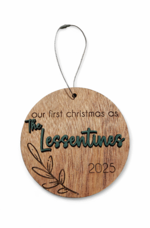 First Christmas as family ornament