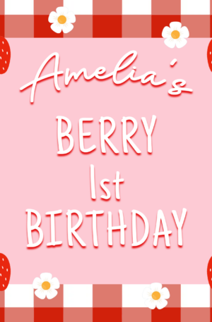 berry first birthday sign
