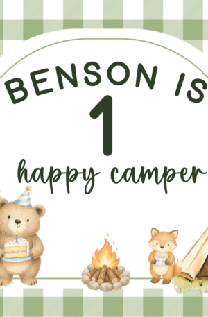 One Happy Camper Birthday Sign