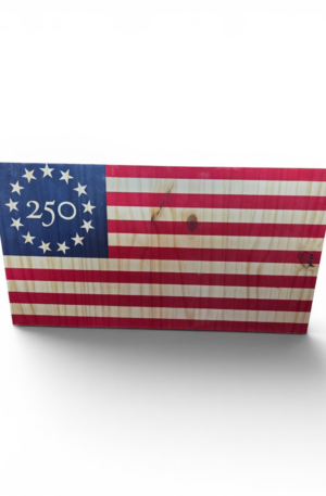 Betsy Ross Style 250th Wooden Flag